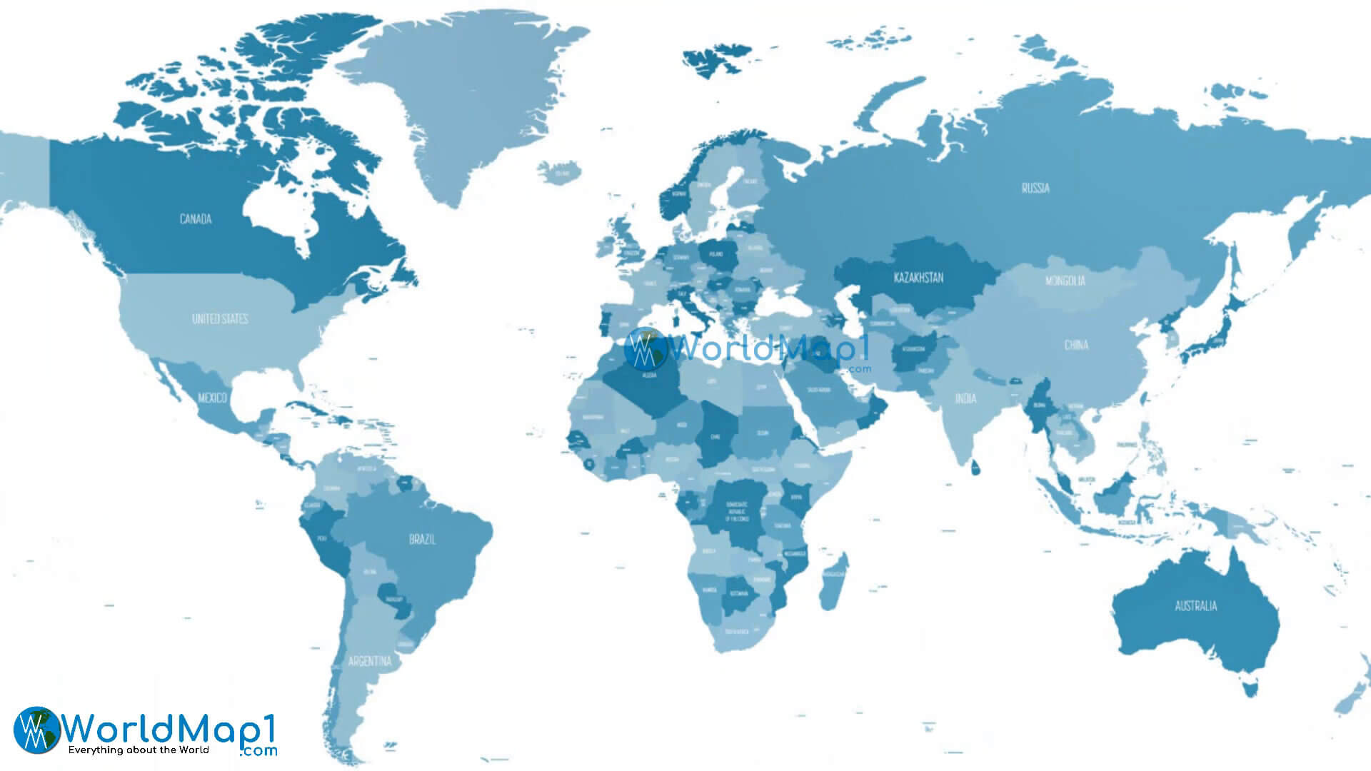 Clickable Map of World Countries